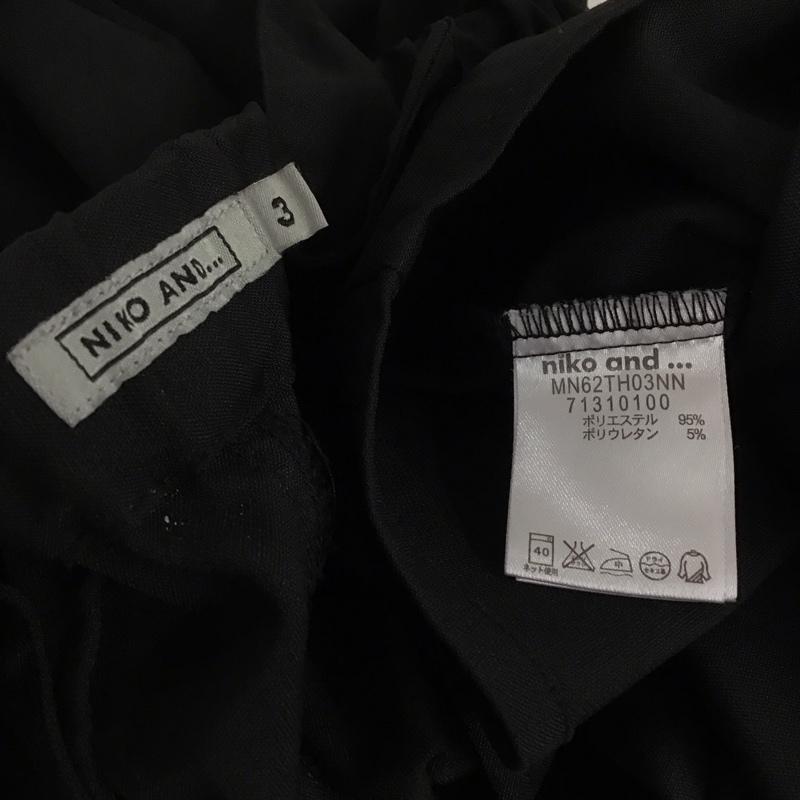 ニコアンド niko and... セットアップ セットアップ ノースリーブカットソー ハーフパンツ 2点セット 3 無地 黒 / ブラック / レディース USED 古着 中古 10143766