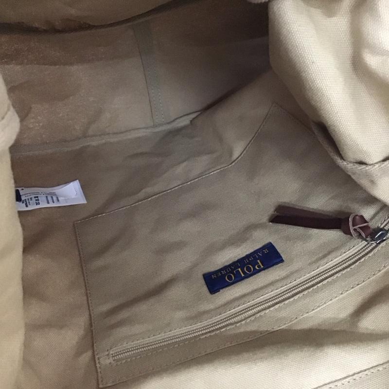 ポロラルフローレン POLO RALPH LAUREN トートバッグ トートバッグ キャンバス ショッパー トート 2WAY ショルダー ワンポイント ベージュ / ベージュ / メンズ USED 古着 中古 10126324