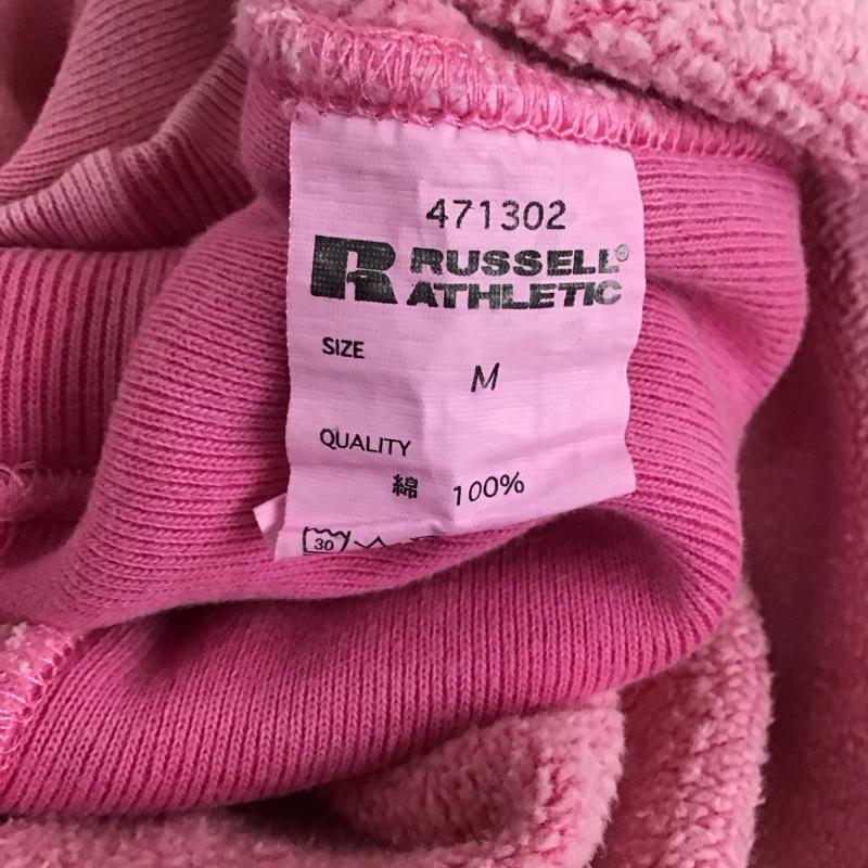 ラッセル RUSSELL トレーナー 長袖 長袖トレーナー スウェット クルーネック リブスウェットカットソー 3 ロゴ、文字 桃 / ピンク /  メンズ USED 古着 中古 10119040