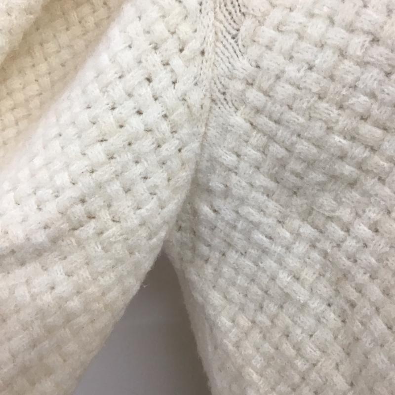 ザラ ZARA カーディガン 七分袖 L 無地 白 / ホワイト / レディース USED 古着 中古 10106394