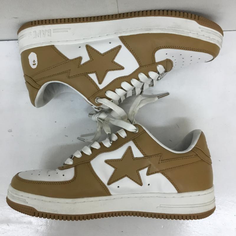 アベイシングエイプ A BATHING APE スニーカー スニーカー 1I70191007 27.5cm ロゴ、文字 茶 / ブラウン / X 白 / ホワイト / メンズ USED 古着 中古 10137812