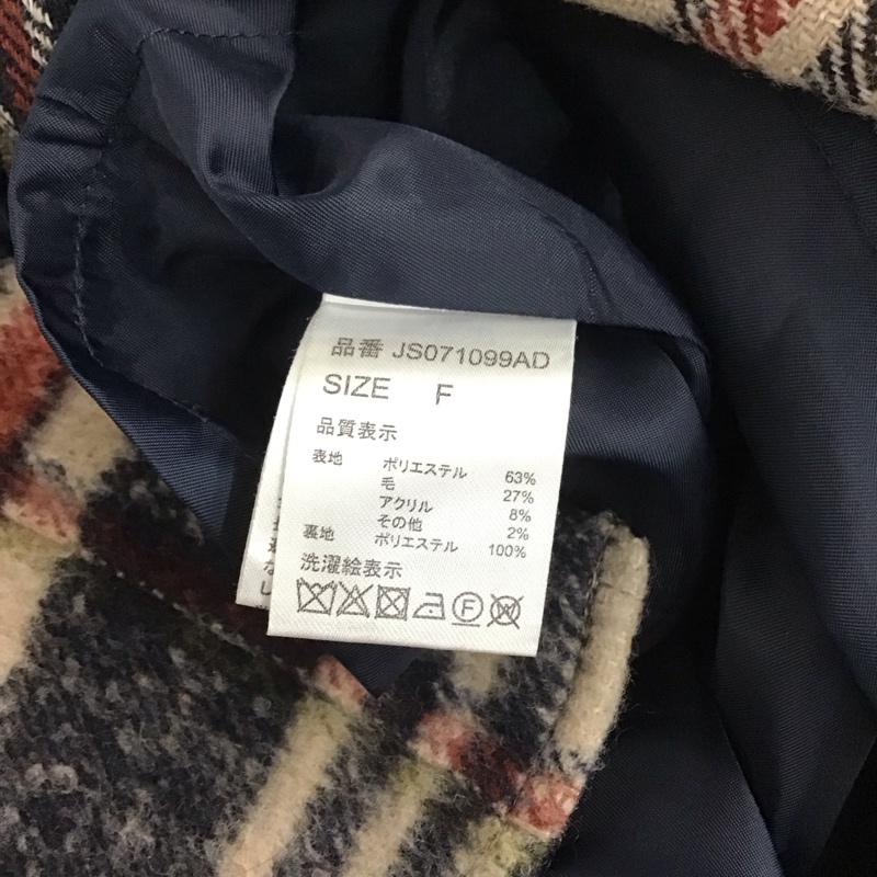 ジーナシス JEANASIS ジャケット、上着 ジャケット、ブレザー JS071099AD シャツジャケット FREE チェック ベージュ / ベージュ / X 紺 / ネイビー / X 赤 / レッド / レディース USED 古着 中古 10112562