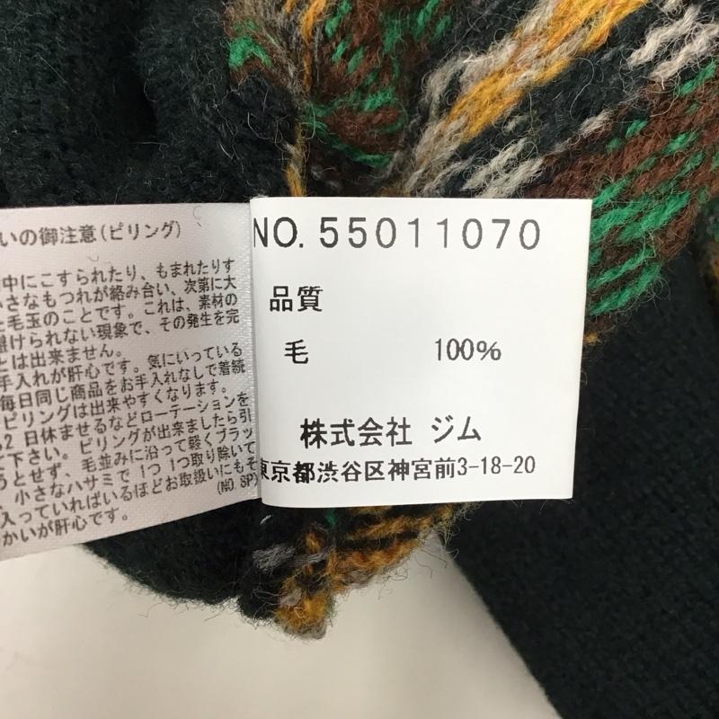 ジム gim ニット、セーター 長袖 長袖ニットカットソー ニット セーター クルーネックニット M 総柄 マルチカラー / マルチカラー /  メンズ USED 古着 中古 10113243