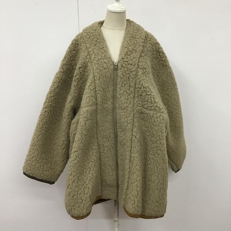 古着 USED コート コート一般 EAZ5022307A0001 ヴィンテージボア ビッグカーディガン SUMI STYLE タグ付き FREE 無地 ベージュ / ベージュ / レディース USED 古着 中古 10121872