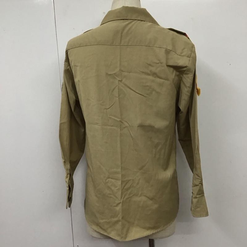 古着 USED シャツ、ブラウス 長袖 長袖シャツ カラーシャツ ポケットシャツ 長袖カットソー ボーイスカウトシャツ M ロゴ、文字 ベージュ / ベージュ /  メンズ USED 古着 中古 10109848