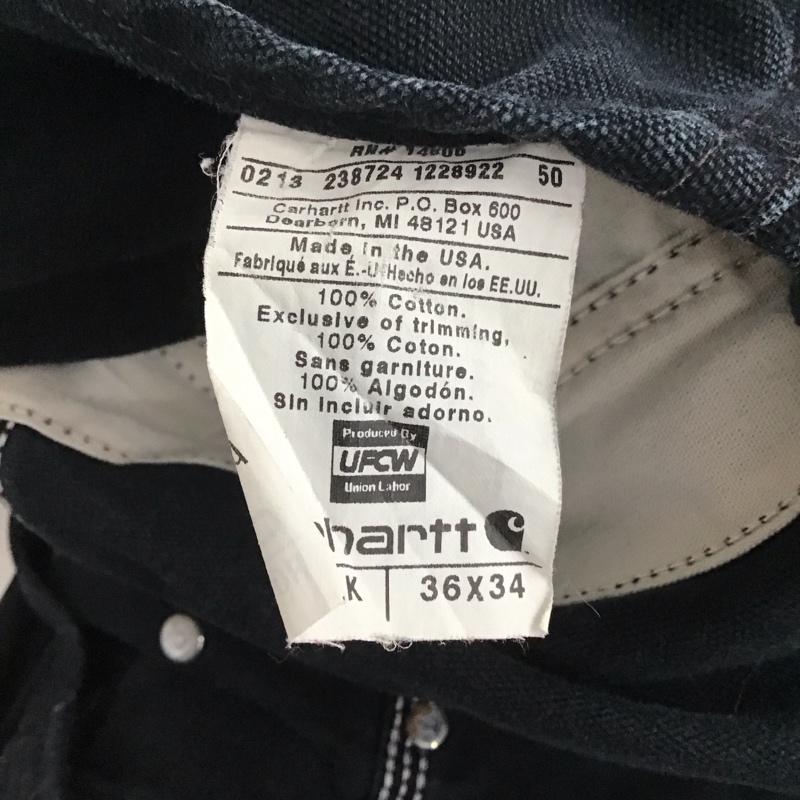 カーハート Carhartt サロペット・オーバーオール サロペット、オーバーオール オーバーオール つなぎ オールインワン 00s ufcw アメリカ製 ダブルニー 無地 黒 / ブラック / メンズ USED 古着 中古 10137577