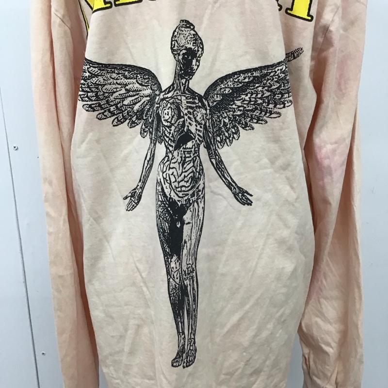 ザラ ZARA Tシャツ 長袖 0438 329 620 NIRVANA ロンT バックプリント L ロゴ、文字 桃 / ピンク / レディース USED 古着 中古 10109478