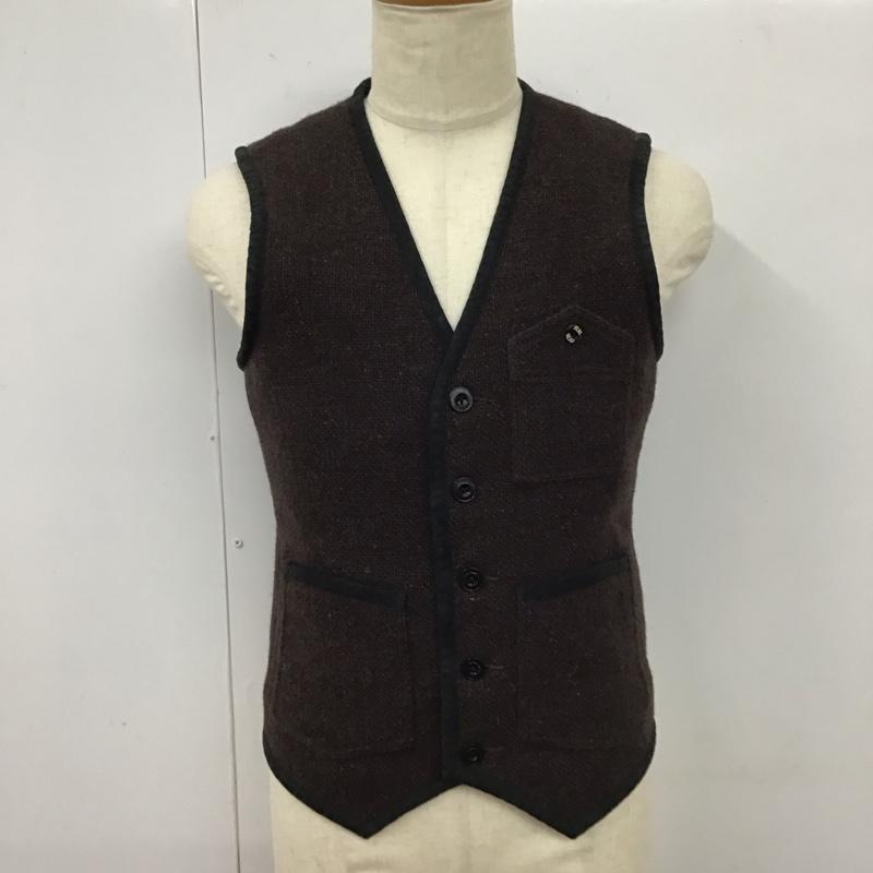 古着 USED ベスト ベスト ベスト ノースリーブカットソー 前ボタン glorypark 36 無地 茶 / ブラウン / メンズ USED 古着 中古 10119149