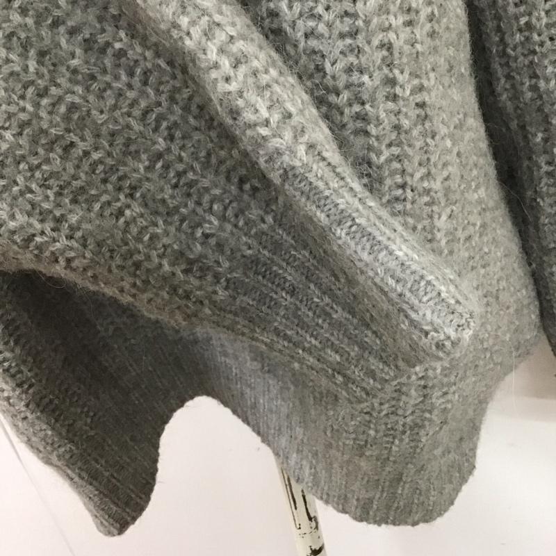 ザラ ZARA ニット、セーター 長袖 長袖ニットカットソー クルーネック セーター L 無地 灰 / グレー / レディース USED 古着 中古 10125988