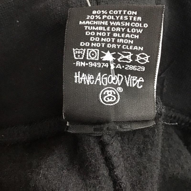 ステューシー STUSSY パンツ ワークパンツ、ペインターパンツ ワイドパンツ カジュアルパンツ ワークパンツ スウェットパンツ L ロゴ、文字 黒 / ブラック / メンズ USED 古着 中古 10134064