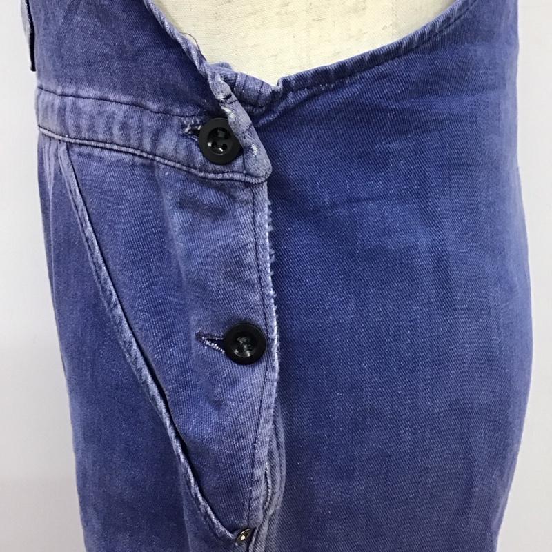古着 USED サロペット・オーバーオール サロペット、オーバーオール オーバーオール オールインワン ワイドパンツ カジュアルパンツ 48 無地 青 / ブルー /  メンズ USED 古着 中古 10122774