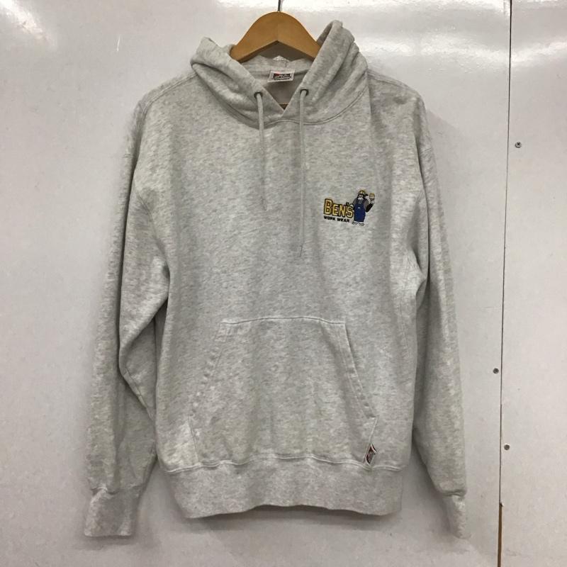 ベンデイビス BEN DAVIS パーカー 長袖 長袖パーカー プルオーバーパーカー スウェット M プリント 灰 / グレー / メンズ USED 古着 中古 10133624