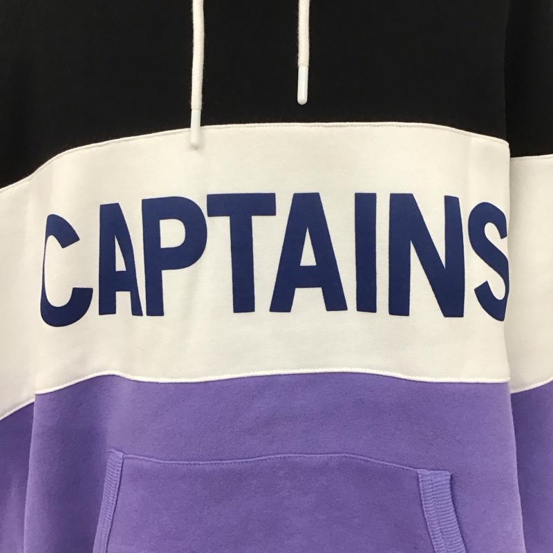 キャプテンズヘルム Captains Helm パーカー 長袖 フーディ XL ロゴ、文字 白 / ホワイト / X 黒 / ブラック / X 紫 / パープル / メンズ USED 古着 中古 10106682