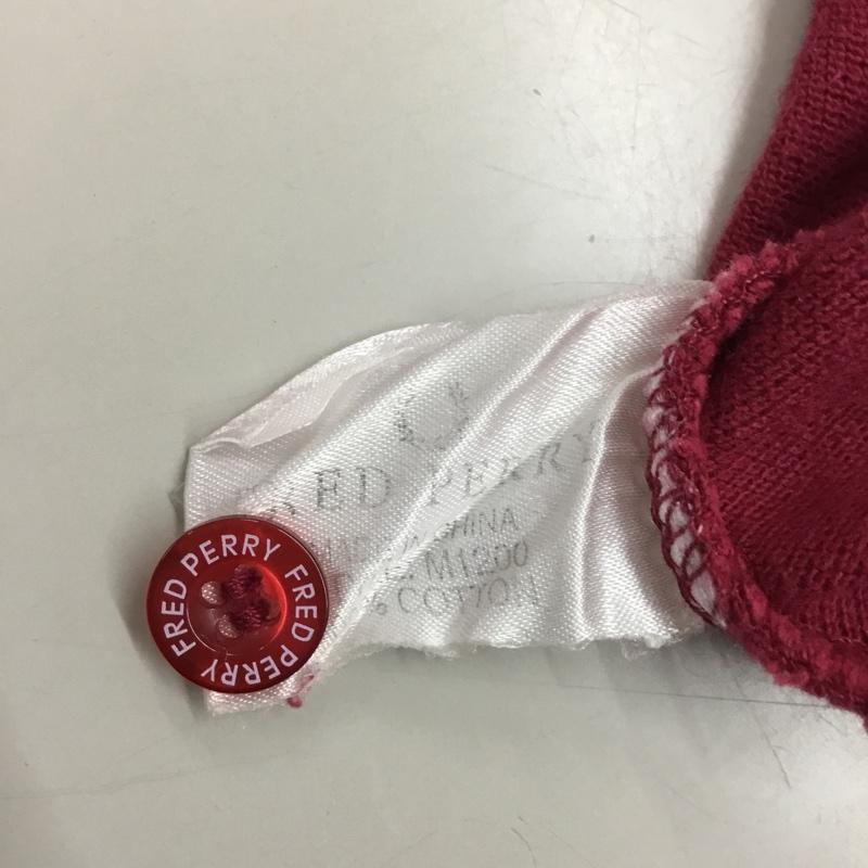 フレッドペリー FRED PERRY ポロシャツ 半袖 半袖ポロシャツ カラーシャツ 半袖カットソー 42 ロゴ、文字 えんじ / ワインレッド /  メンズ USED 古着 中古 10114132