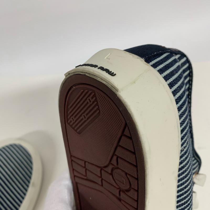 ジースターロゥ G-STAR RAW スニーカー スニーカー ストライプ インディゴ / インディゴ / X 白 / ホワイト / メンズ USED 古着 中古 10014692