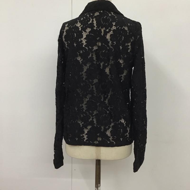 ページボーイ PAGEBOY シャツ、ブラウス 長袖 pb860249al レースシャツ 半袖カットソー 半袖カラーシャツ FREE 総柄 黒 / ブラック / レディース USED 古着 中古 10111903