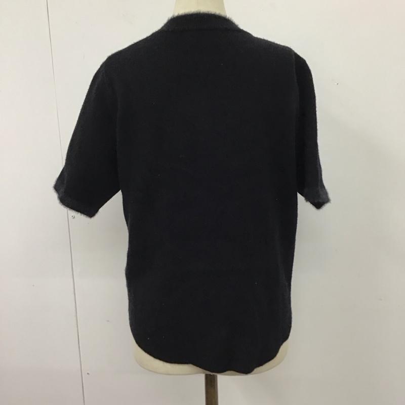 ザラ ZARA ニット、セーター 半袖 半袖ニットカットソー クルーネックカットソー 半袖セーター M 無地 黒 / ブラック / レディース USED 古着 中古 10115984