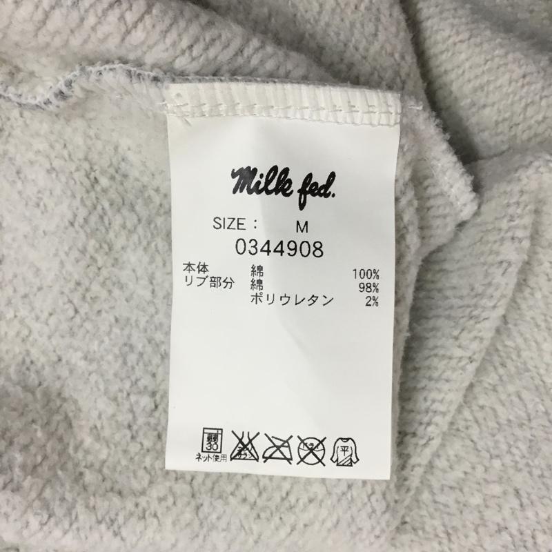 ミルクフェド MILKFED. ワンピース ロングスカート 0344908 パーカーワンピース 長袖スウェットワンピース M ロゴ、文字 灰 / グレー / レディース USED 古着 中古 10112233