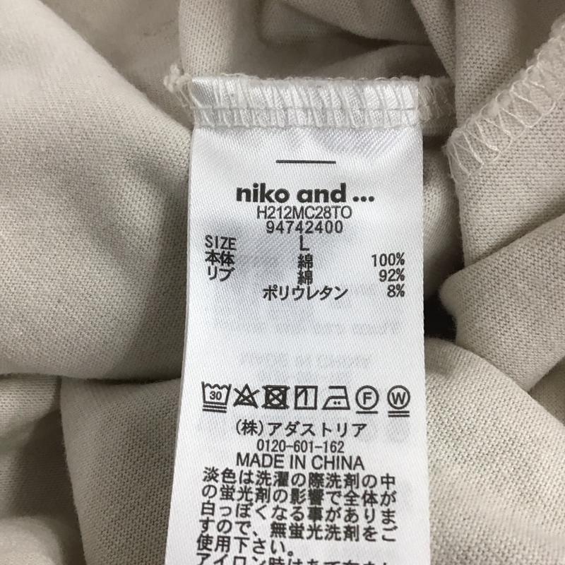 ニコアンド niko and... カットソー 半袖 半袖カットソー スウェットカットソー クルーネック 4 無地 ベージュ / ベージュ / メンズ USED 古着 中古 10136234