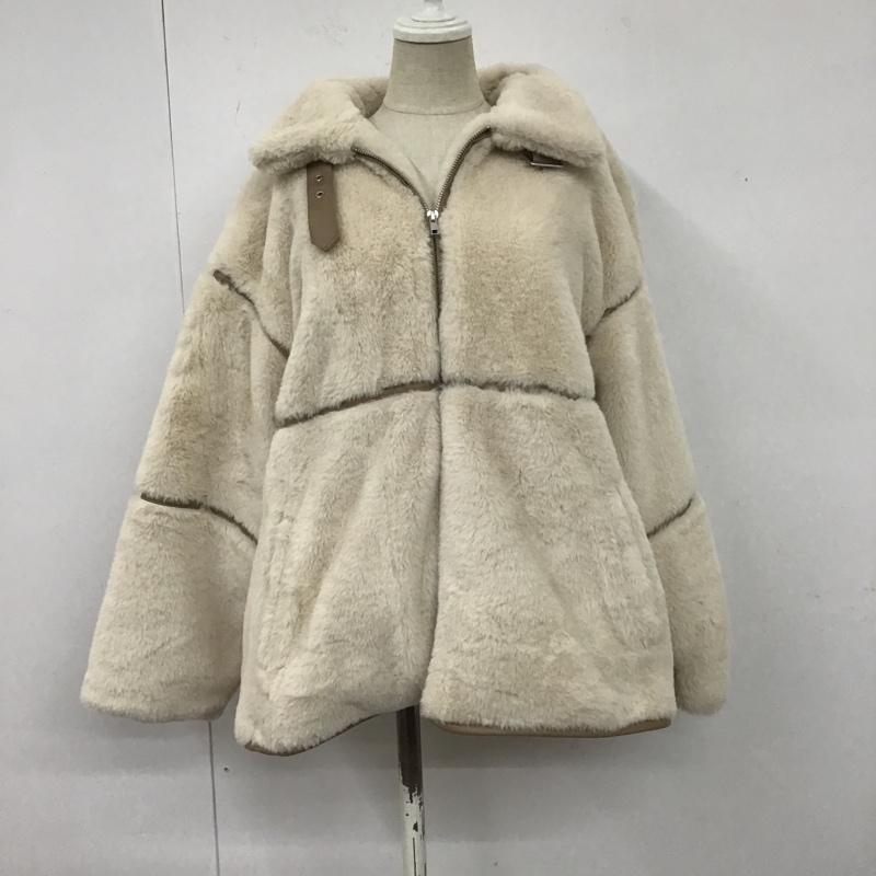 アズノゥアズ as know as ジャケット、上着 ジャンパー、ブルゾン ジップアップジャケット ジャンパー アウター ファージャケット 無地 ベージュ / ベージュ / X 茶 / ブラウン / レディース USED 古着 中古 10105631