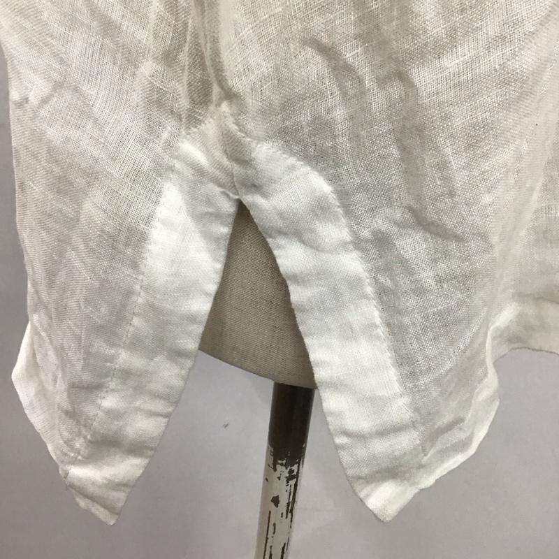 ザラ ZARA カットソー 長袖 4786 257 251 リネンシャツ M 無地 白 / ホワイト /  レディース USED 古着 中古 10108152