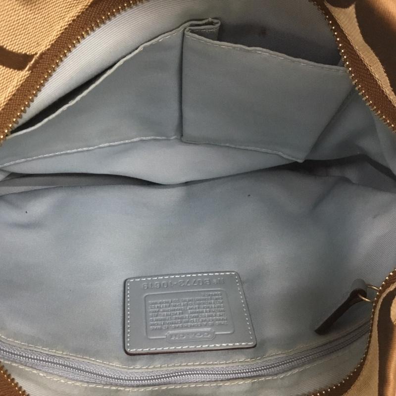 コーチ COACH ハンドバッグ ハンドバッグ 10619 トートバッグ 総柄 茶 / ブラウン / X 水色 / ライトブルー / レディース USED 古着 中古 10139106