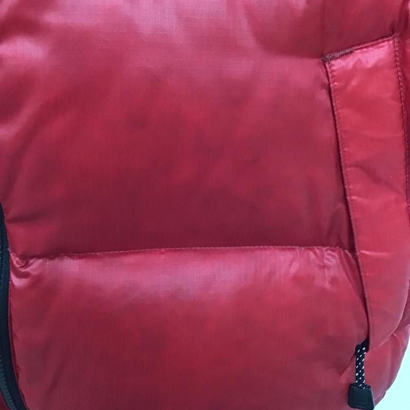 ウールリッチ WOOLRICH ベスト ベスト ベスト ダウンベスト アウター ジップアップジャケット L ロゴ、文字 黒 / ブラック / X 赤 / レッド / メンズ USED 古着 中古 10106728