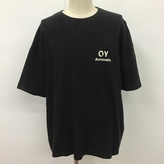 オーワイ OY Tシャツ 半袖 半袖カットソー プリントTシャツ クルーネックカットソー ロゴ、文字 黒 / ブラック /  メンズ USED 古着 中古 10109817