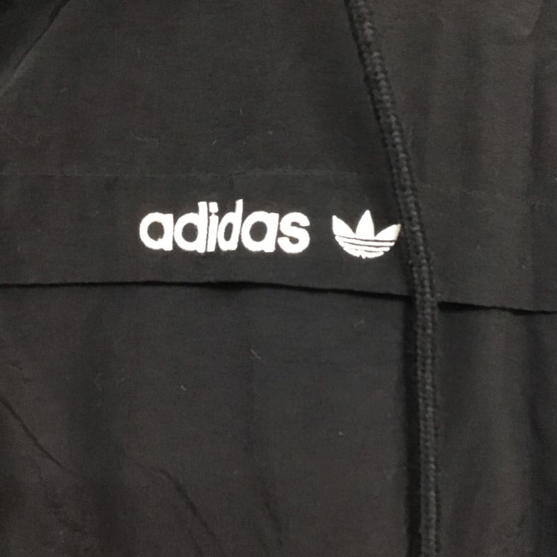 アディダスオリジナルス adidas originals ジャケット、上着 ジャケット、ブレザー br6984 3 StripesWindbreaker ジャケット パーカー ジップアップジャケット L ロゴ、文字 黒 / ブラック / メンズ USED 古着 中古 10137662
