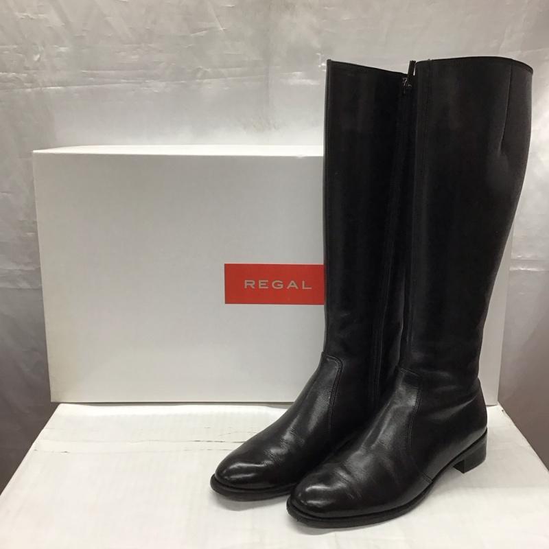 リーガル REGAL ブーツ ロングブーツ SK4FF79D サイドファスナー 34 箱有 無地 黒 / ブラック / レディース USED 古着 中古 10121053