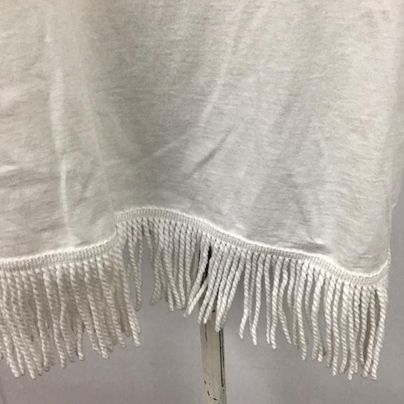 ジーナシス JEANASIS カットソー 半袖 JS062905SB 裾フリンジカットソー FREE 無地 白 / ホワイト / レディース USED 古着 中古 10126483