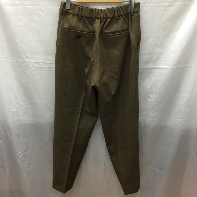 マーカウェア markaware パンツ スラックス スラックスパンツ ワイドパンツ カジュアルパンツ センタータックパンツ 2 無地 茶 / ブラウン / メンズ USED 古着 中古 10118651