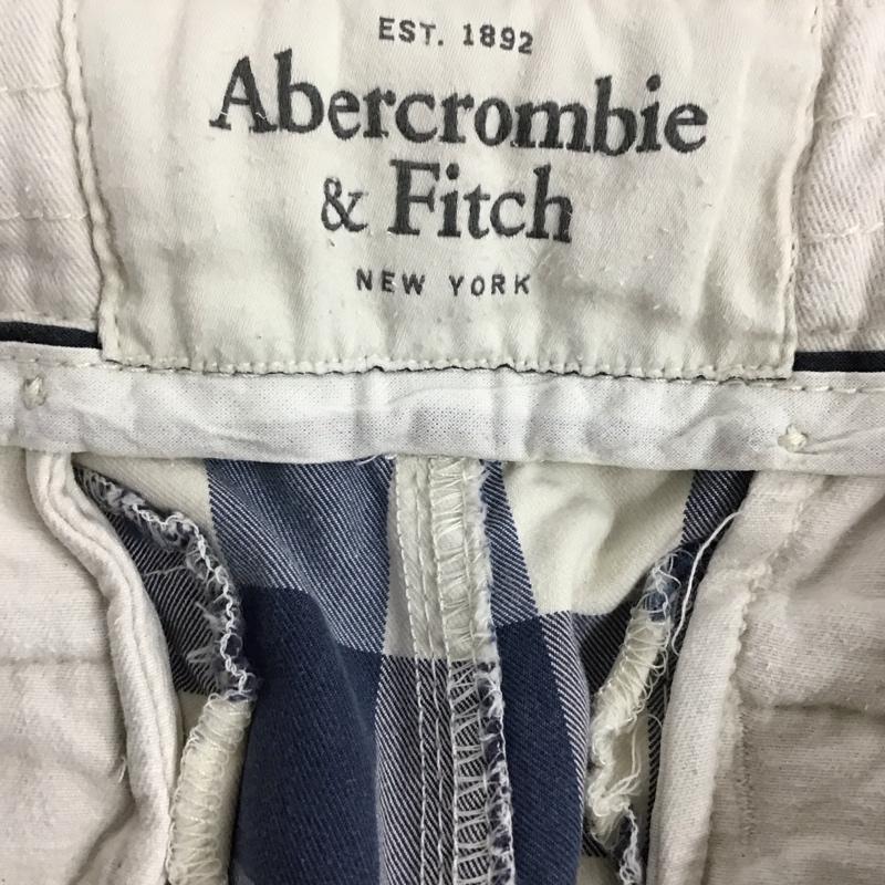 アバクロンビーアンドフィッチ ABERCROMBIE&FITCH パンツ ショートパンツ ショートパンツ ハーフパンツ カジュアルパンツ 30インチ チェック 白 / ホワイト / X 水色 / ライトブルー / メンズ USED 古着 中古 10132004