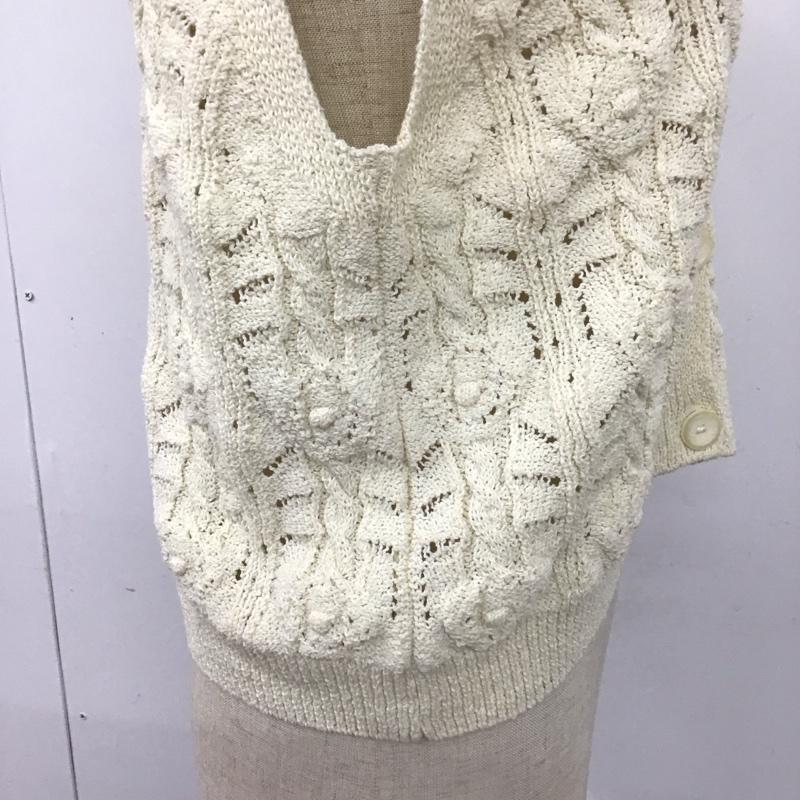 ザラ ZARA ベスト ベスト S 無地 オフホワイト / オフホワイト / レディース USED 古着 中古 10111595