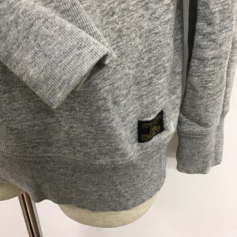 ハフ HUF トレーナー 長袖 長袖スウェット 長袖トレーナー リブカットソー 長袖カットソー プリントトレーナー S ロゴ、文字 灰 / グレー / メンズ USED 古着 中古 10110934