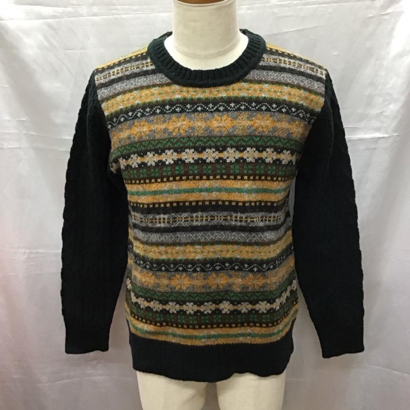 ジム gim ニット、セーター 長袖 長袖ニットカットソー ニット セーター クルーネックニット M 総柄 マルチカラー / マルチカラー /  メンズ USED 古着 中古 10113243