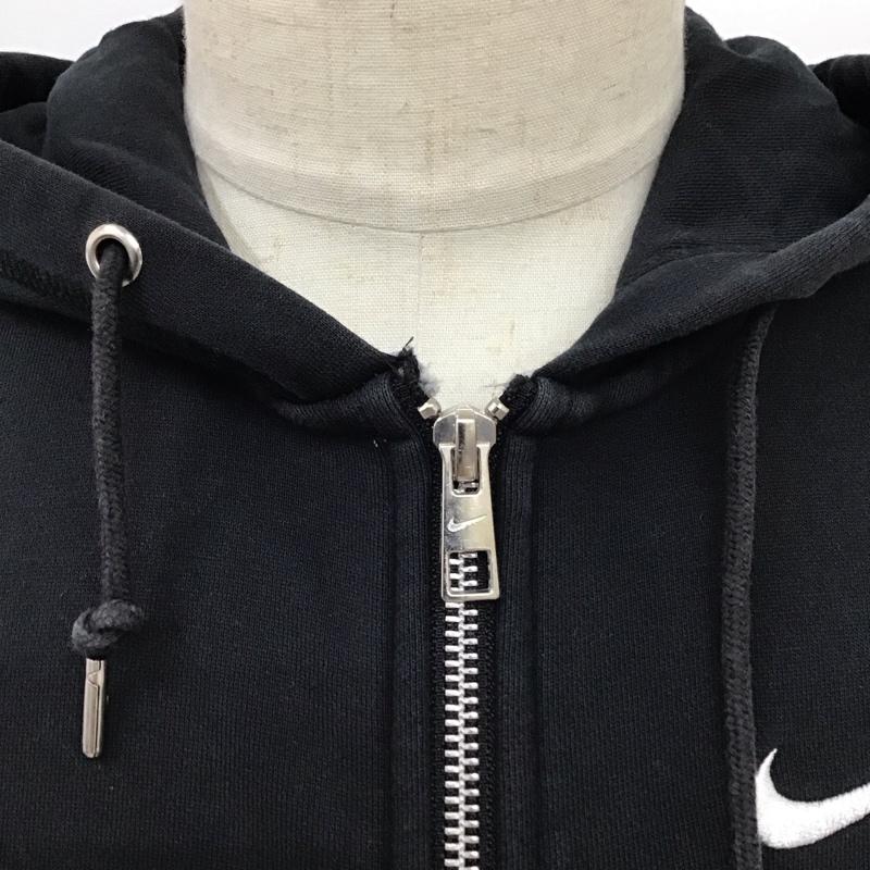 ナイキ NIKE パーカー 長袖 521574-010 ジップアップパーカー 長袖スウェット スポーツウェア S ロゴ、文字 黒 / ブラック / メンズ USED 古着 中古 10117658
