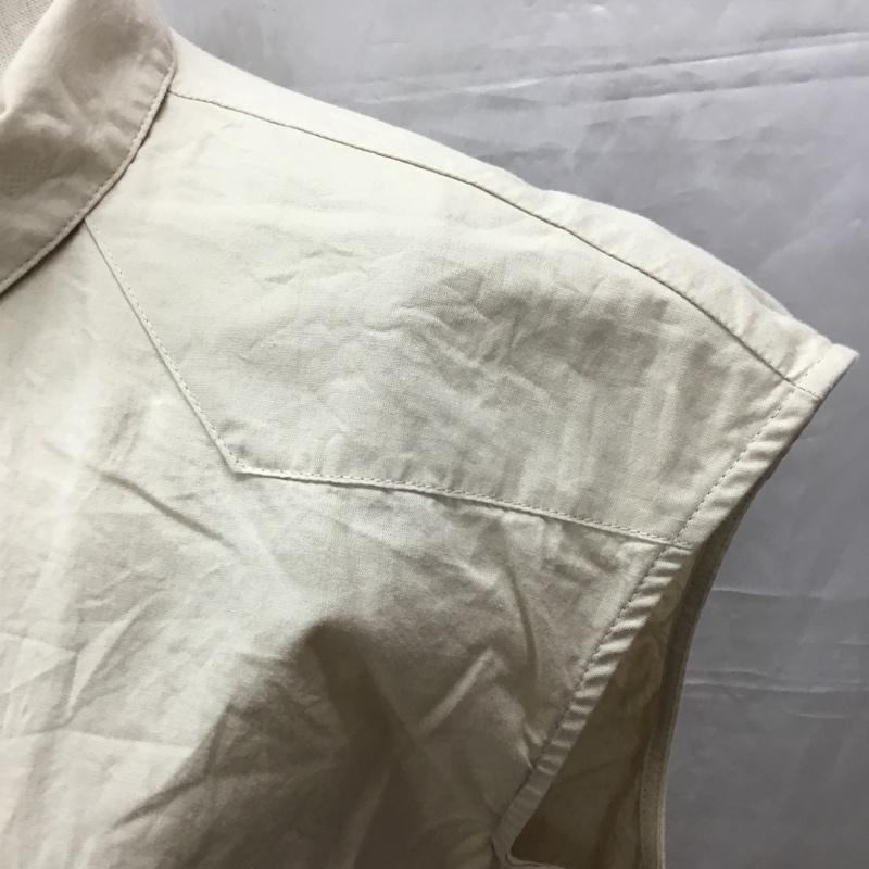 ザラ ZARA シャツ、ブラウス 半袖 ノースリーブシャツ 前ボタン ノースリーブカットソー XS 無地 ベージュ / ベージュ / レディース USED 古着 中古 10115798