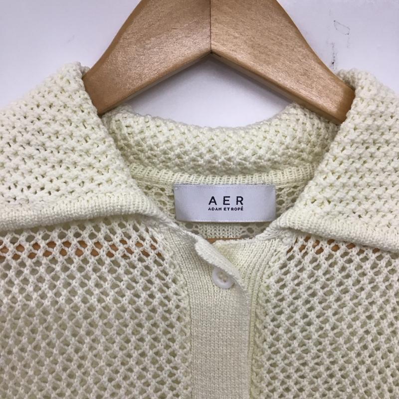 アダムエロペ ADAM ET ROPE カーディガン 長袖 GAK-52050-A メッシュカーディガン 無地 白 / ホワイト / レディース USED 古着 中古 10138013