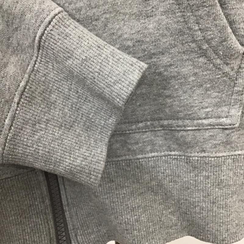 ザノースフェイス THE NORTH FACE パーカー 長袖 NTW61955 裏起毛 スウェット フルジップ M ロゴ、文字 灰 / グレー / レディース USED 古着 中古 10111443