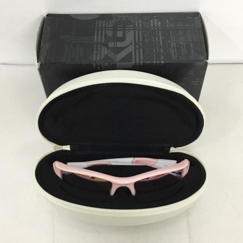 オークリー OAKLEY めがね・サングラス サングラス 03-886J FLAK JACKET スポーツサングラス ミラーレンズ 箱有 ロゴ、文字 桃 / ピンク / メンズ USED 古着 中古 10129382