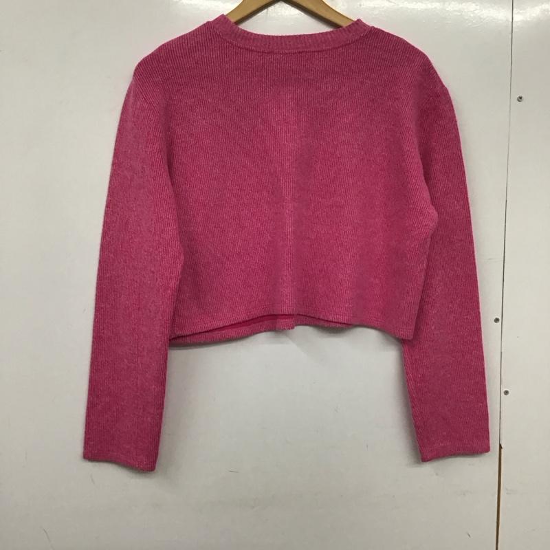 ザラ ZARA ニット、セーター 長袖 M 無地 桃 / ピンク / レディース USED 古着 中古 10139387