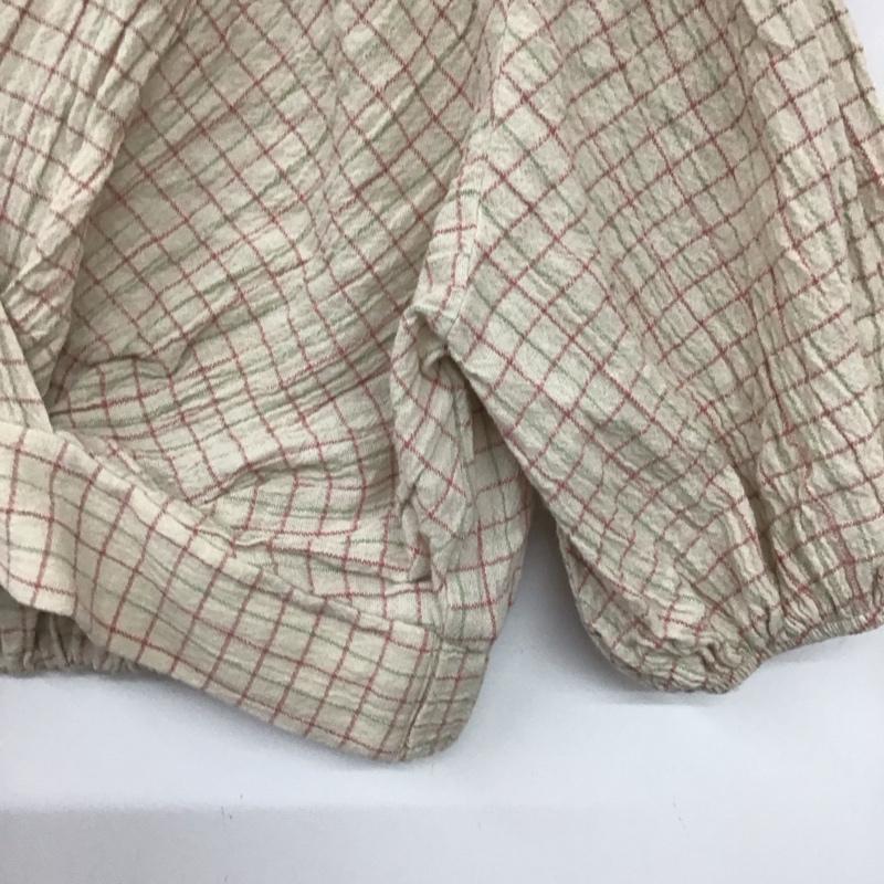 ザラ ZARA カットソー 半袖 半袖カットソー ショート丈 Vネック M チェック マルチカラー / マルチカラー / レディース USED 古着 中古 10135253