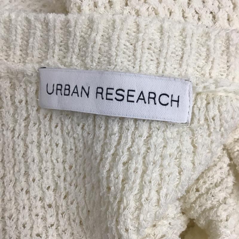 アーバンリサーチ URBAN RESEARCH ニット、セーター 長袖 UR84-22T011 コットン リネン キーネック FREE 無地 白 / ホワイト /  レディース USED 古着 中古 10116728