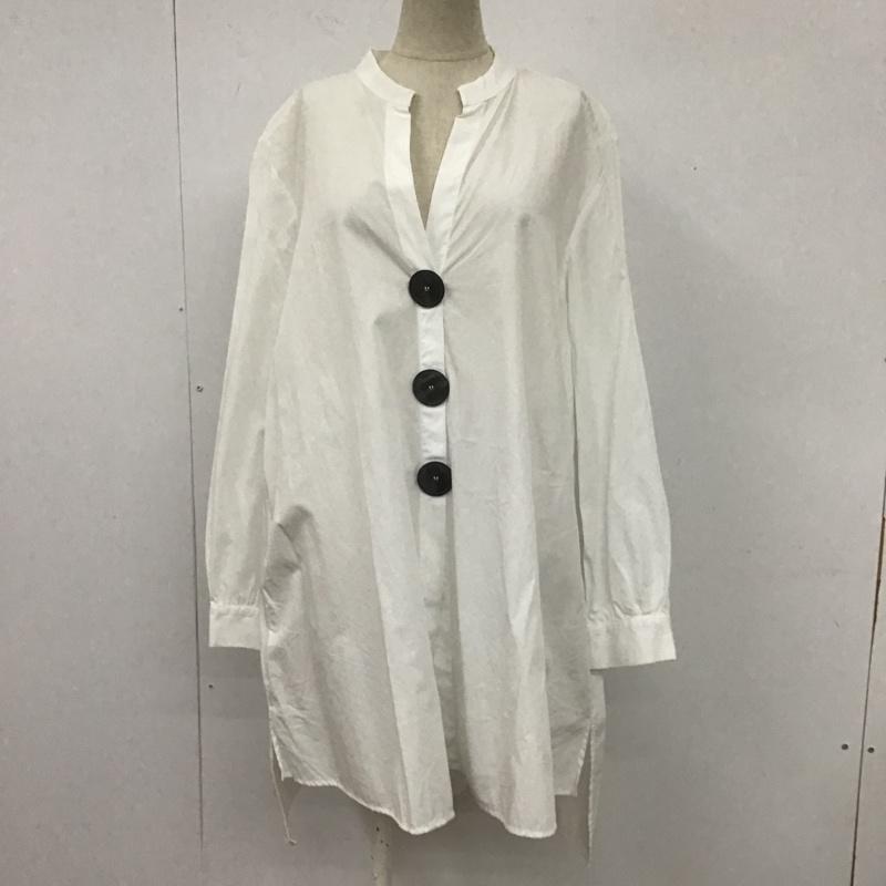 ザラウーマン ZARA WOMAN シャツ、ブラウス 長袖 M 無地 白 / ホワイト / レディース USED 古着 中古 10106132