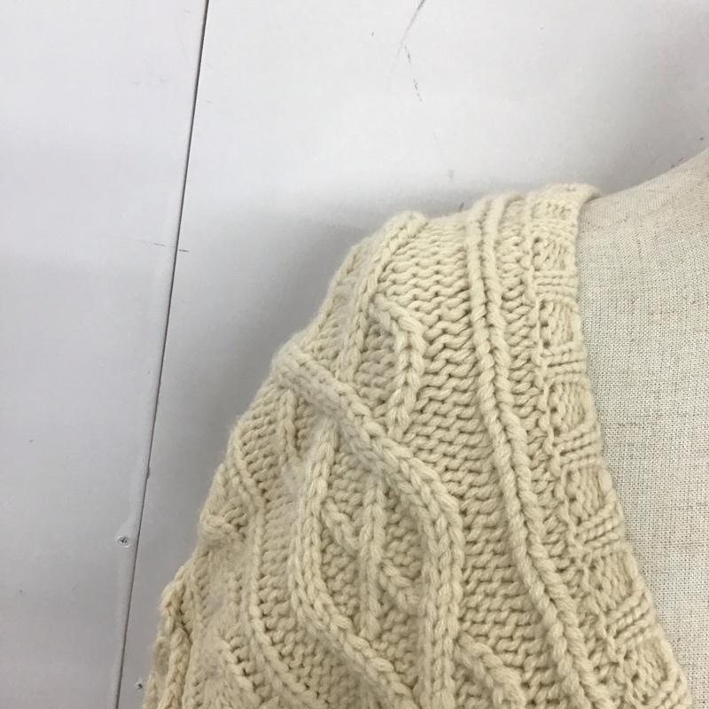 フリークスストア FREAK S STORE ニット、セーター 長袖 203-3329 Vネック FREE  アイボリー / アイボリー /  レディース USED 古着 中古 10109446