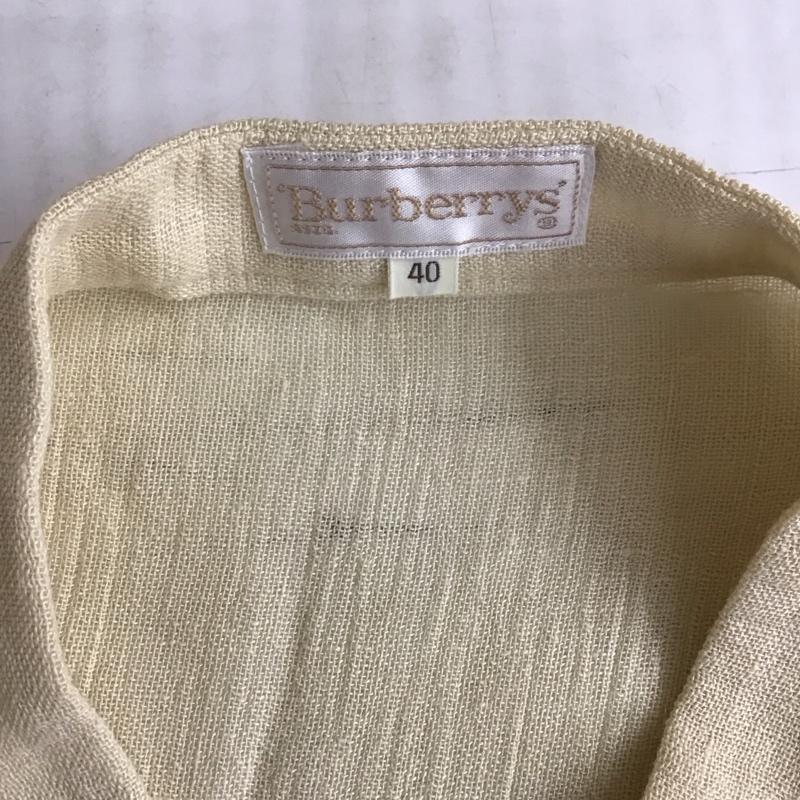 バーバリーズ BURBERRYS ジャケット、上着 ジャケット、ブレザー FEA30-573 リネン シャツジャケット 40 無地 ベージュ / ベージュ / レディース USED 古着 中古 10114428