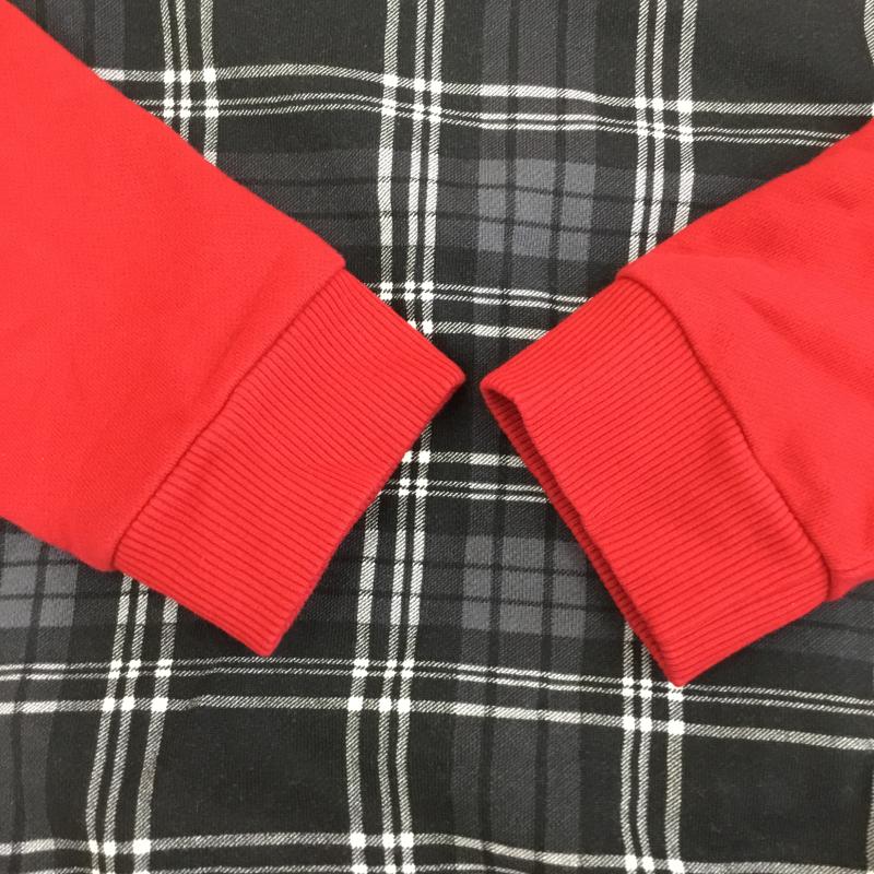 フレッドペリー FRED PERRY トレーナー 長袖 L チェック 赤 / レッド / メンズ USED 古着 中古 10135125