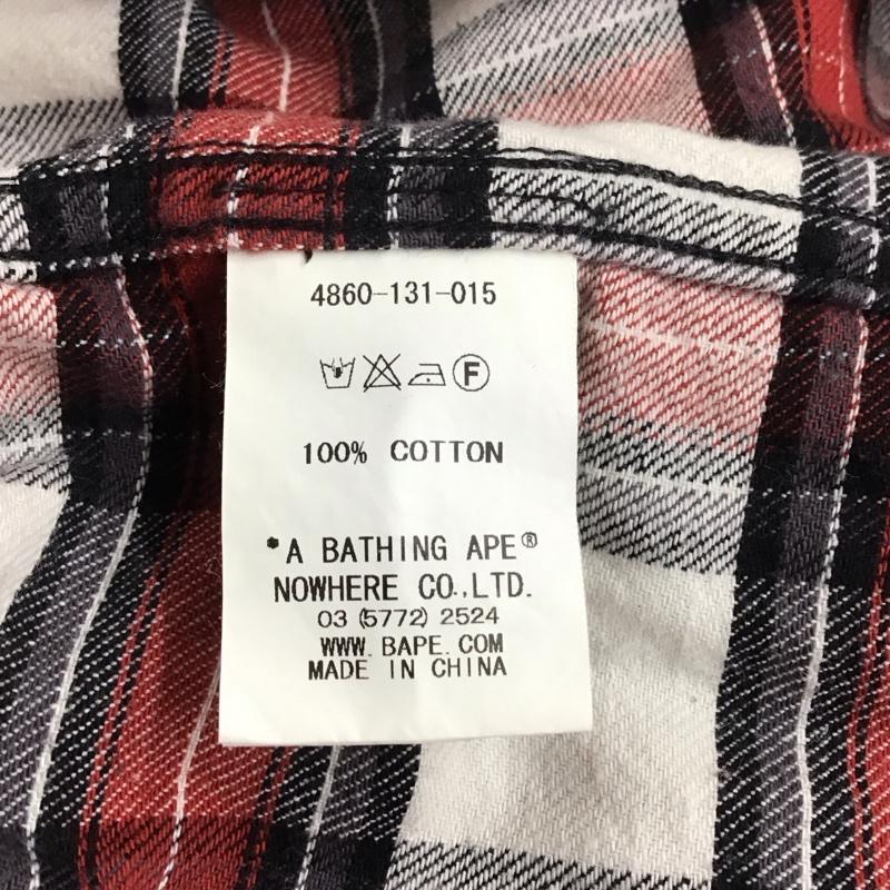 アベイシングエイプ A BATHING APE シャツ、ブラウス 長袖 長袖シャツ カラーシャツ ポケットシャツ 長袖カットソー チェックシャツ L チェック マルチカラー / マルチカラー /  メンズ USED 古着 中古 10109787