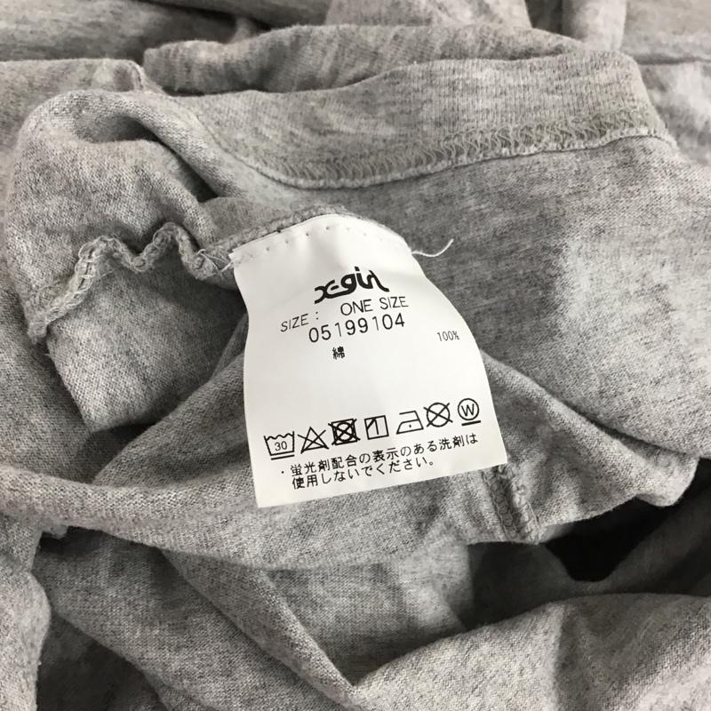 エックスガール X-girl Tシャツ 長袖 ONE SIZE プリント 灰 / グレー / レディース USED 古着 中古 10149796